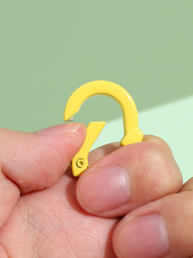 CANDY COLOR ALLOY COLOR OVAL LOVE SPRING BUCKLE DIY JEWELRY ACCESSORIES CREATIVE COUPLE KEY CHAIN HOOK