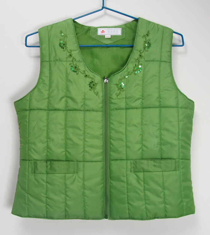 清仓女士春秋冬拉链棉马夹内穿