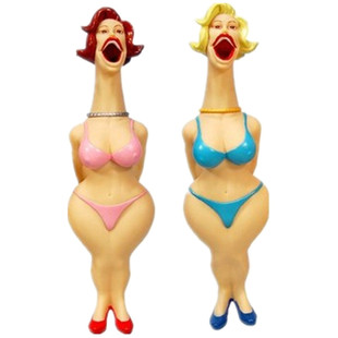 新奇礼物解压塑胶发泄玩具聚会整人整蛊搞笑/创意三点式惨叫女人