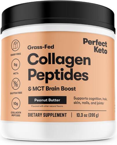 美国代购Perfect Keto Collagen Protein Powder with MCT Oil -