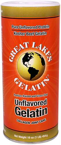 Great Lakes Unflavored Beef Gelatin, Kosher, 16 Ounce Can
