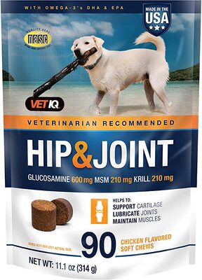 VETIQ Maximum Strength Hip and Joint Supplement for Dogs, Ch