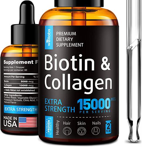 Premium Biotin & Collagen Hair Growth Drops - Potent US Made