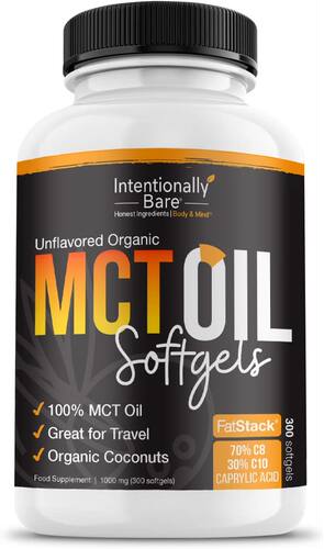 美国代购Intentionally Bare Organic MCT Oil Capsules - 70% C8
