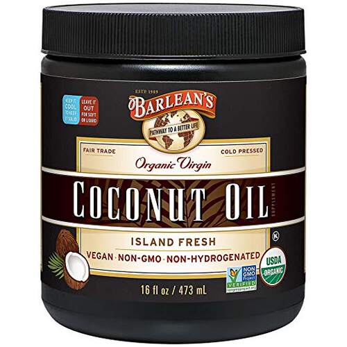 美国代购Barlean’s Organic Virgin Coconut Oil, 16-oz