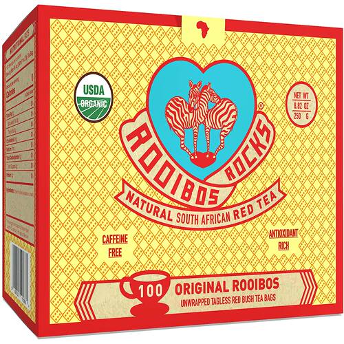 美国代购Premium Organic Rooibos Tea Bags 100 - Naturally Swe
