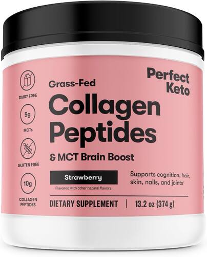 美国代购Perfect Keto Collagen Protein Powder with MCT Oi