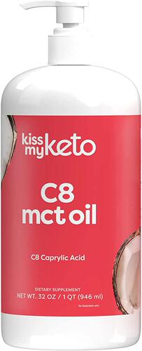 Kiss My Keto C8 MCT Oil - Pure MCT Oil C8 Brain Fuel, 32 oz