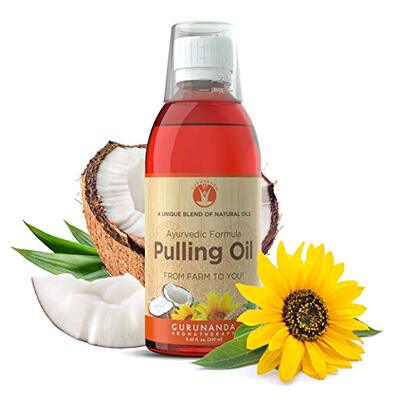 GuruNanda Oil Pulling Oil, Natural Mouthwash, Ayurvedic Blen
