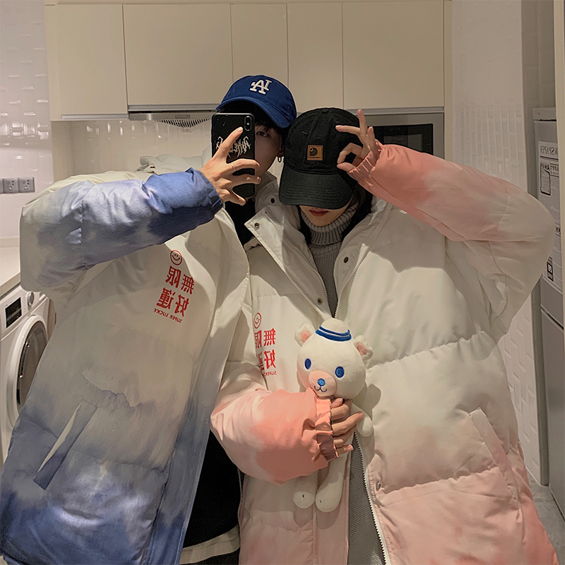 情侣装棉衣宽松可脱卸帽棉服渐变色棉袄外套815-MY09P115，男装棉衣，星座716A-1（原星座815）