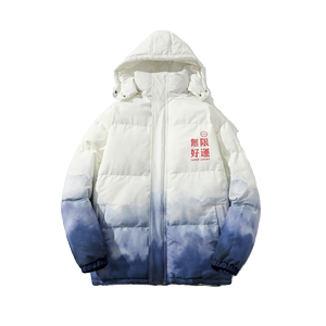 情侣装棉衣宽松可脱卸帽棉服渐变色棉袄外套815-MY09P115图片