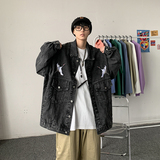 现货！24春~仙鹤刺绣外套夹克宽松茄克XZ815-1-JK119-P70，男装夹克，星座716A-1（原星座815）
