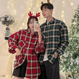 春装~情侣装长袖衬衫宽松格子衬衣男女休闲薄外套XZ815-C904P55，男装衬衫，星座716A-1（原星座815）