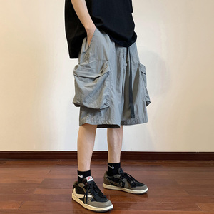 现货~24夏~工装宽松大口袋速干短裤（带腰带）xz815-k242-p45,男装牛仔裤,星座716A-1（原星座815）