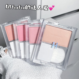 HERORANGE单色腮红盘带刷显白自然修容不易飞粉韩系纯欲胭脂粉膏