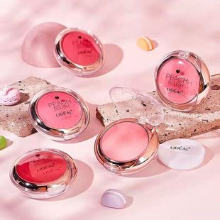 灵点水蜜桃润色腮红带细珠光修容色泽自然亮丽不脱妆女团通用懒人