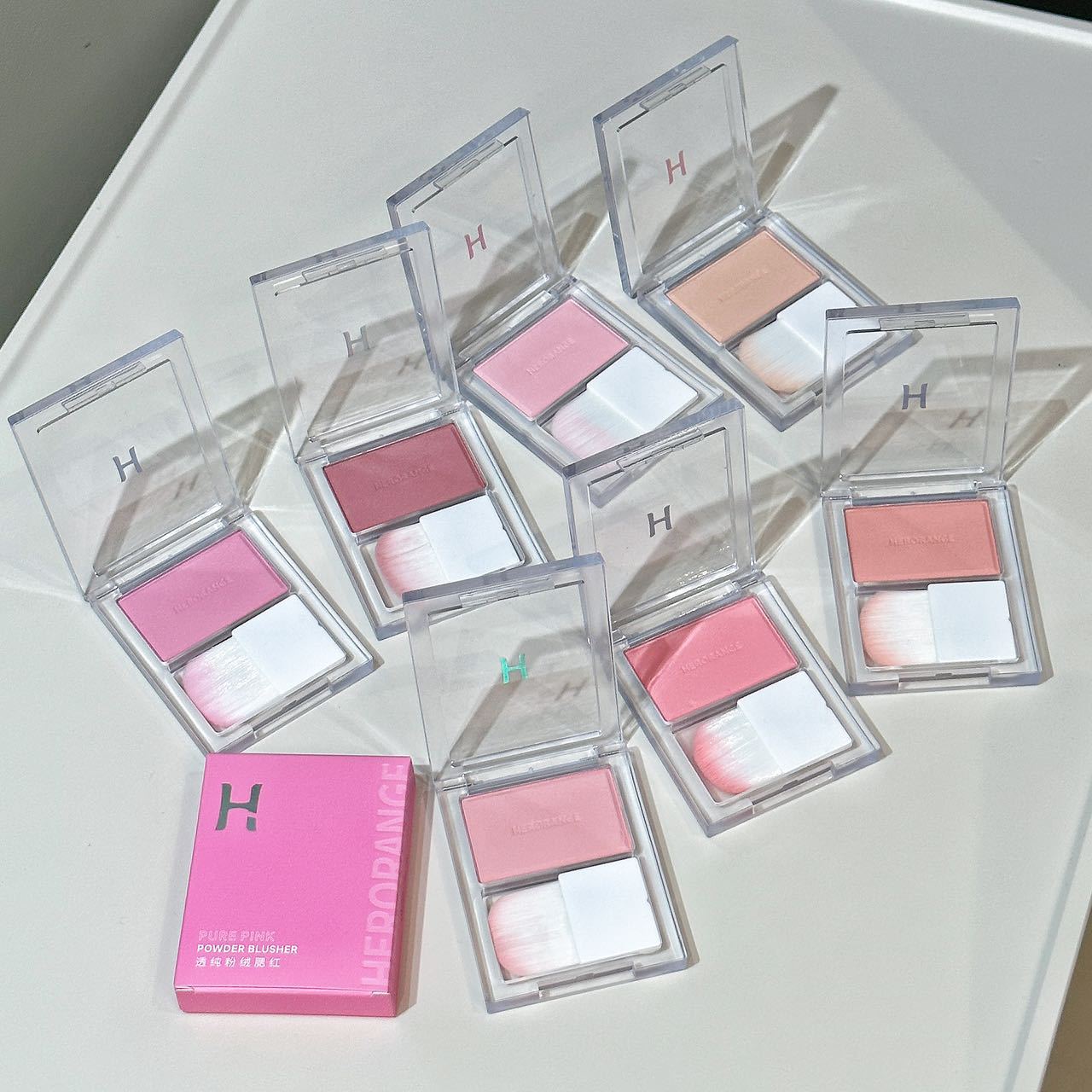HERORANGE单色腮红盘韩系纯欲不