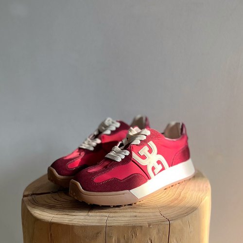 出口外贸红色德训鞋女 休闲舒适运动鞋板鞋虞书欣同款阿甘鞋女鞋