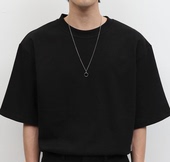19SS black circle 韩国代购 necklace 圆盘小众金属项链男女