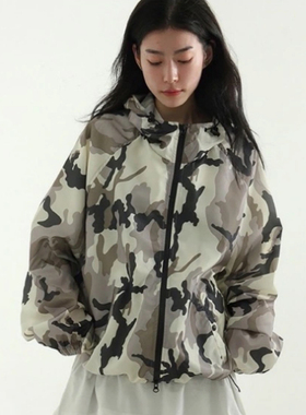 韩国代购25S/S camo pattern paper wind jacket  迷彩夹克