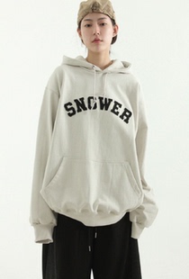 SNOWER heavy 字母帽衫 22F unisex hoody 韩国代购 cotton