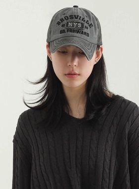 韩国代购23F/W embroidery pigmented ball cap 刺绣字母球帽