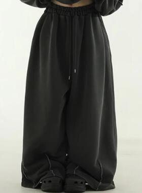 韩国代购24 line pigmented cotton balloon banding pants 卫裤