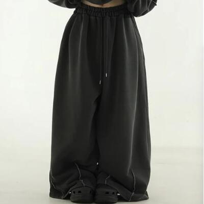 韩国代购24 line pigmented cotton balloon banding pants 卫裤