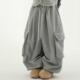 fleece banding lined cotton 韩国代购 wide soft cargo pants