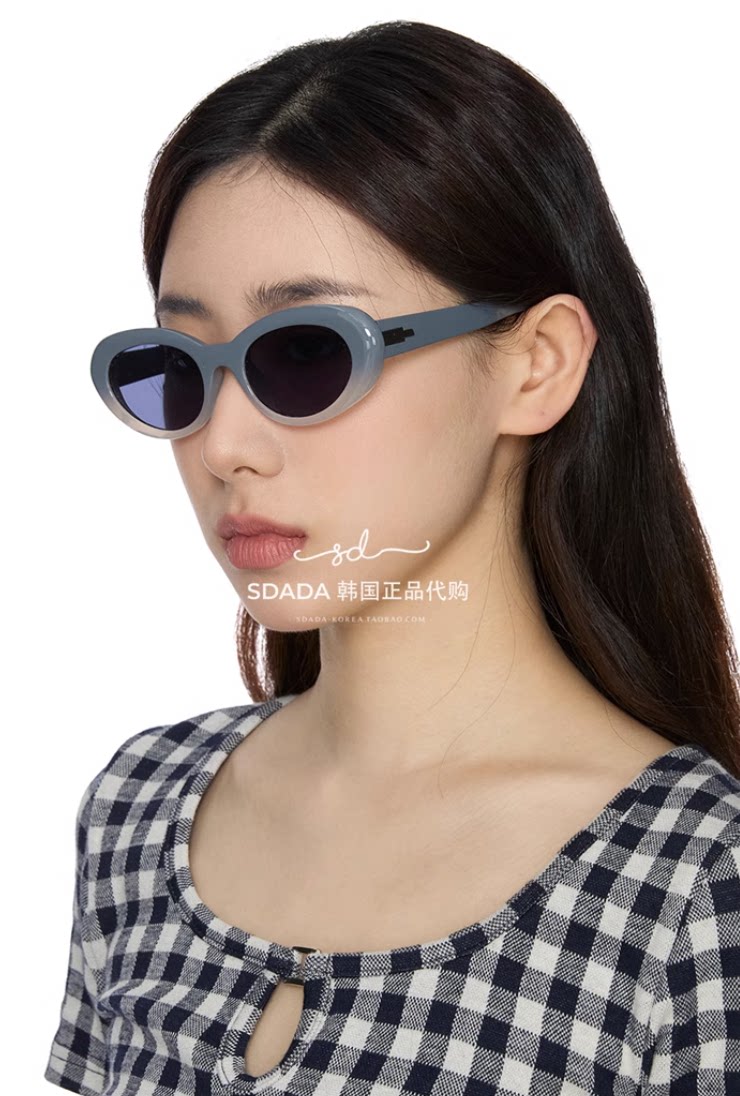韩国代购23S/S RETRO 1 SUNGLASS 复古椭圆墨镜