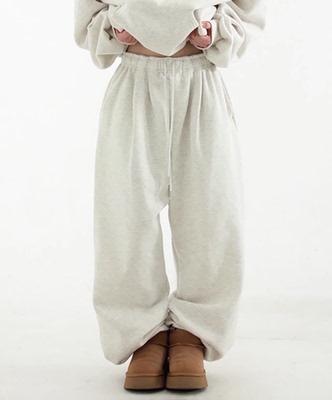 松紧抽绳中性风加绒长裤秋冬