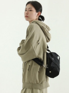 韩国代购22新款 fabric cylinder 2way bag 两用手提包单肩包