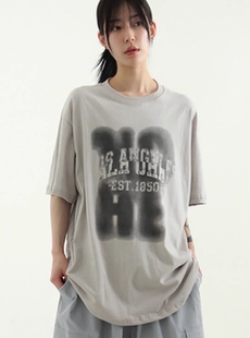 EST.1850 printed cotton 韩国代购 tee half 字母T恤 24S