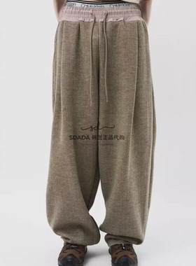 韩国代购23F/W WIDE KNITTED PANTS 宽松针织长裤
