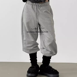 leg warmer 女裤 25F pants设计师长裤 banding 韩国代购 cotton