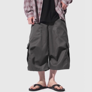 Unbalance Tuck 半腿裤 25S 工装 Pants 韩国代购 Bermuda