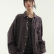 soft 24F 韩国代购 shirt cotton 格子衬衫 check oversize