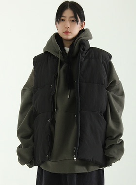 韩国代购20FW casual mood padding vest 棉服马甲外套 男女