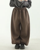 heavy cotton balloon 韩国代购 wide pants banding 23A 卫裤