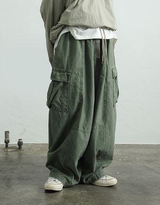 韩国代购宽松风做旧vintage工装