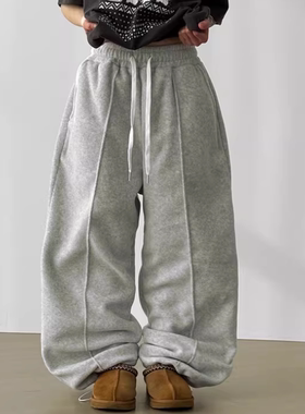 韩国代购25F/W fleece jogger banding pants (unisex)摇粒绒长裤