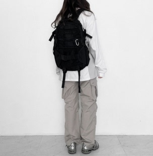 韩国代购23A/W TECH STRING BAG 机能卡扣抽绳背包 男女