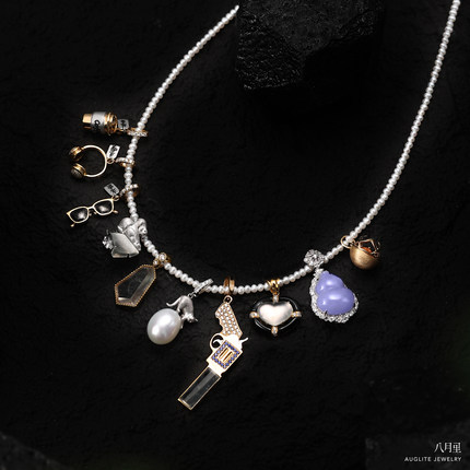 任意搭小吊坠小米珠锁骨链 天然无核淡水珍珠基础款项链18K金百搭