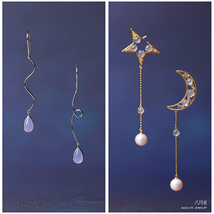 紫翡耳环合集 仙紫色起光缅甸冰种水滴形天然A货翡翠18K金耳坠女