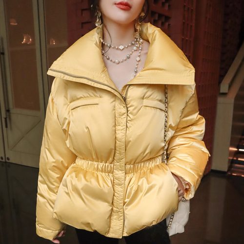 丝光缎法式轻奢收腰高端羽绒服