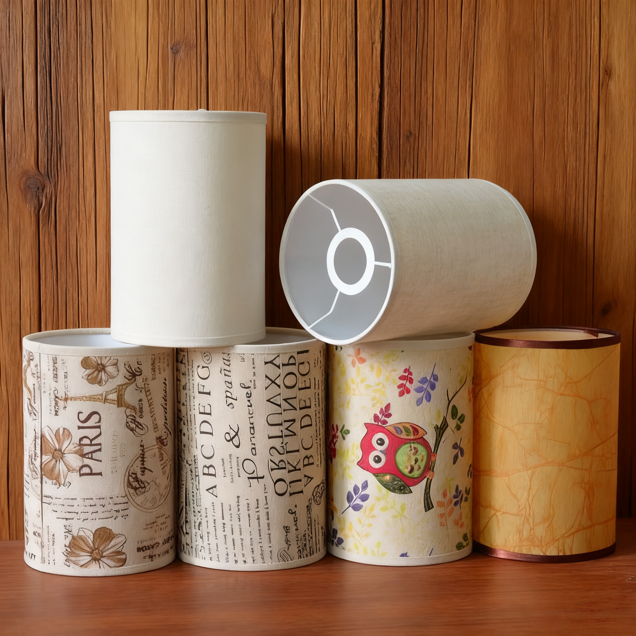 圆形布艺灯罩diy自制酒店宾馆E27