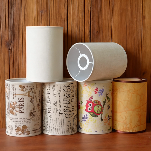 圆形布艺灯罩diy自制酒店宾馆E27