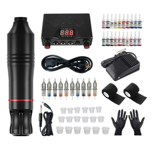 马达机全套学员自学刺青套装 纹身笔 开店纹身器材一体机纹身机套装