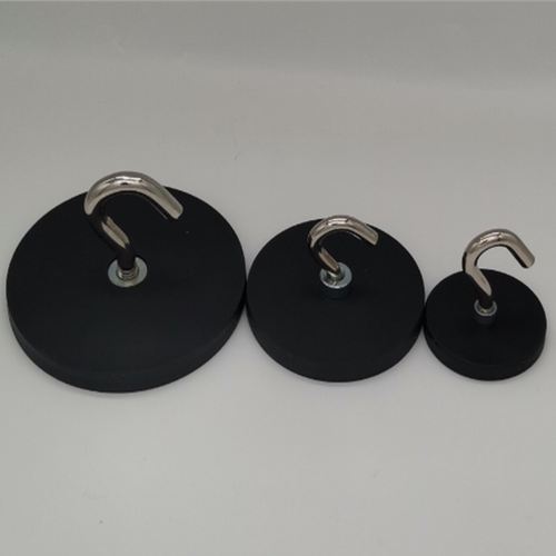 厂家直销包胶挂钩磁铁圆眼挂钩