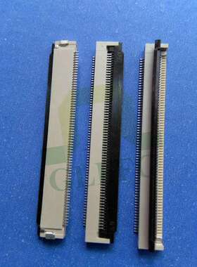 FPCFFC软排线连接器 0.5MM 52针 68P  80P 掀盖 上翻盖下接卧贴